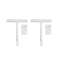2X Silicone Shower Squeegee with Hook & Lanyard,Mirror Screen Wiper, Multi Cleaner for Bathroom, Door, Car and Furniture