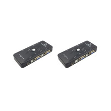 2x One for Four 4-Port USB 2.0 KVM-Box für Tastatur, Monitor, VGA, SVGA, PC und Laptop