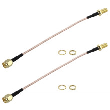 2 connecteurs SMA mâle vers SMA femelle à sertir pour câble coaxial RG316, 15 cm