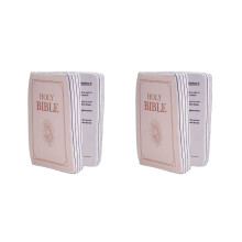 2 coussins bibliques Faith, coussin livre biblique en peluche qui s'ouvre, coussin Sainte Bible, coussin Sainte Bible