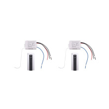 Lampe de commande à distance avec télécommande et émetteur numérique 220 V / OFF, 2 canaux, 1 récepteur relais sans fil