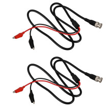 2X P1011 BNC Q9 Male Double Dot Crocodile Oscilloscope Lead Test Probes Cable 1M