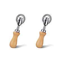 2X Pastry Wheel Cutter - Pasta Cutter Wheel - Ravioli Crimper Cutter Wheel Dough Cutter for Kitchen Pasta Accessories