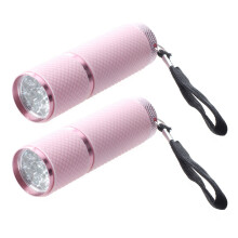 2x Outdoor-Taschenlampe mit Gummibeschichtung und 9 LEDs