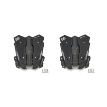 2x Motorrad-Windschutzscheibe für MT-15 (2019-2020), Aluminiumlegierung, Schwarz