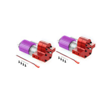 2x Boßte de vitesses en métal 370 pour moteur WPL C14 C24 B24 B36 MN D90 D99 MN99S - PiÚces de rechange pour voitures RC, rouge