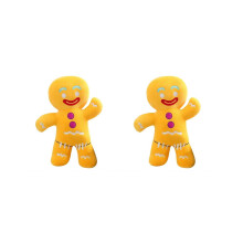 Lot de 2 peluches Kawaii en pain d'épice, décoration de canapé, jouet en peluche mignon en forme de biscuit, cadeau de 18 cm
