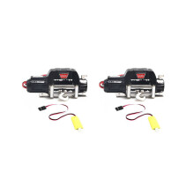 2 treuils automatiques en métal avec commande 3 canaux pour voiture RC crawler 1/10 Axial SCX10 TRX4 - Accessoires de mise à niveau, 2