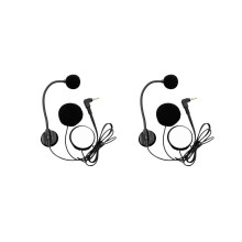 2x Motorradhelm-Intercom-Mikrofon-Headset mit 2 Lautsprechern, 32 Ω Mikrofon für Halbschalenhelme, W