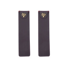 2X Genuine Leather Pen Pouch Holder Single Pencil Bag Pen Case with Snap Button for Rollerball Fountain Ballpoint Pen
