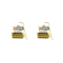 2X Gold Guitar Tremolo Bridge Arm Springs with Boat Jack Socket Set for ST Electric Guitar Parts Accessories
