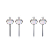 2X Glass Automatic Plant Watering Bulbs Shape Flower Plant Water Dripper Houseplant Device Drip Irrigation System