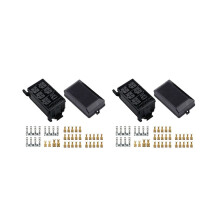 Boîte à fusibles et relais 2x, 5 porte-fusibles, 6 supports de relais, boîte à fusibles 12V pour voiture