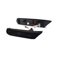 2 feux latéraux à LED pour Boxster 986 996 911 Targa 1996-2004, clignotants noirs fumés