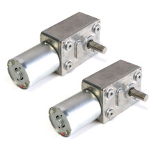 2 moteurs turbo à engrenages à vis sans fin réversibles GW370 12 V 6 tr/min, couple élevé, 35 A