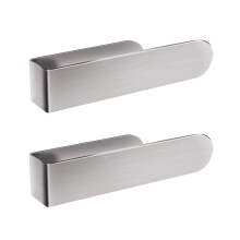 2X Hand Towel Holder,Hand Towel Bar,Self Adhesive Bathroom Towel Bar Stick  Wall,Stainless Steel Brushed,Silver,B