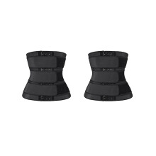 2X Hot Sweat Waist Slimming Fine-Tuning Zipper Belt Body Shaping Machine Weight Loss Exercise Belt Large Size Black XL