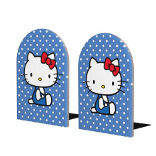 2-pak Hello Kitty bogstøtter sød tegneserie bogstopper kraftige premium metal dekorative bogstøtter til børneværelse kontor