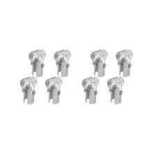 1-3/8In X 1-3/8In End Rail T Clamp, Galvanized Steel Chain Link Fence T Clamp, End Rail Clamp for 1-3/8In OD Pipe 8 Pack