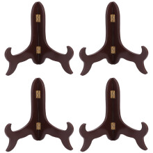 Ensemble de 4 présentoirs pour livres et cadres photo, étagères, présentoirs à gâteaux et à thé en bois, chevalets en bois