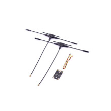 Récepteur XR4 Gemini-X double bande ELRS 2,4 GHz/SUB-G 900 MHz avec antenne de type T pour drones RC FPV (pièces détachées)