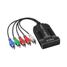 Convertisseur YPbPr 1080p, vidéo composante YPbPr mâle, adaptateur convertisseur RGB avec sortie audio R/L
