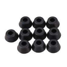 10 Stück 21 mm x 10 mm konische, vertiefte Gummifüße/Gummipuffer, schwarz
