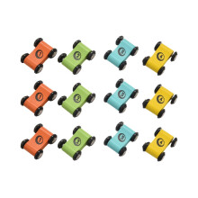 Circuit de course en bois avec rampe pour voitures, jouet pour tout-petits, lot de 12 voitures de rechange