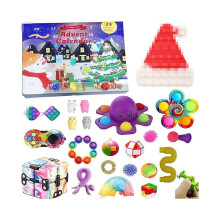(ZYKJ-T26 Hat) Christmas Advent Calendars Countdown Advent Calendar Boys Girls Kids Party Favors Classroom Prizes Xmas Gift
