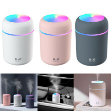 (White) Portable Mini Humidifier Car Air Purifier Oil Aroma Diffuser Cool Mist USB