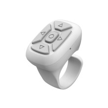 Wireless  Remote Controller Mobile Phone Selfie Controller Ring Mobile Phone Remote Controller White