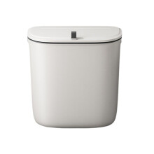 1 Pc Bathroom Can Wall Mounted Hanging Trash with Lid Waterproof Narrow Seam Rubbish Toilet Waste Garbage Bin 7L