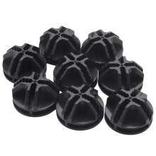 Connecteurs carrés en plastique pour étagères de rangement modulaires et grilles métalliques, lot de 8 (noir)