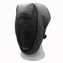 Masque d'escrime intégral V3 en maille respirante, couleur noire, pour une protection optimale en extérieur.