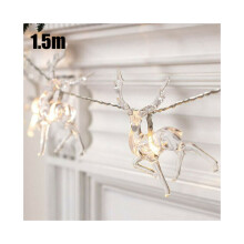 (Warm White, 1.5M) Christmas Deer String Fairy Lights Xmas Tree LED Twinkle Lights Garden Decor UK