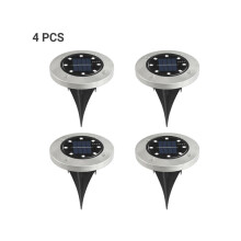 (Warm White (4 PCS)) LED Solar Power Ground Lights Floor Decking Outdoor Garden Lawn Path Lamp