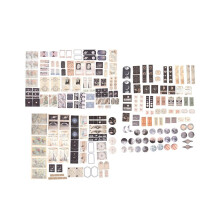 Vintage Scrapbook Supplies Pack (200 Pcs) for Art Journaling Junk Journal Planners DIY Paper Stickers (A)