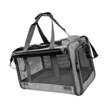 Elegant kittycat shipper Featuring Ventilation System For-Gray
