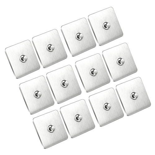 12Pcs Universal Surfaces Mount Hook Metal Construction Weight
