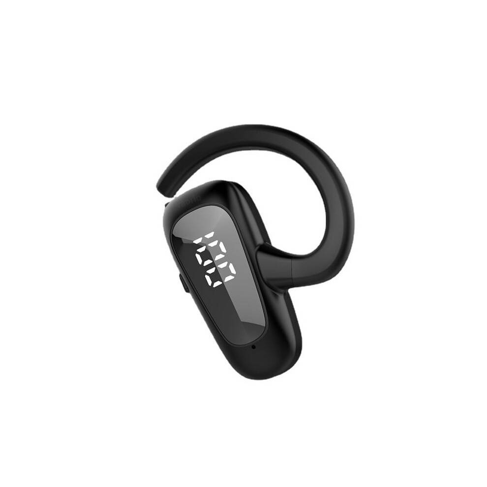 Bluetooth 5.2 Mono Sports Earbud, Right Ear, Led Display, Noise Reduction, Microphone, Hifi Bass, Ear Hook Design Black 6083684372674