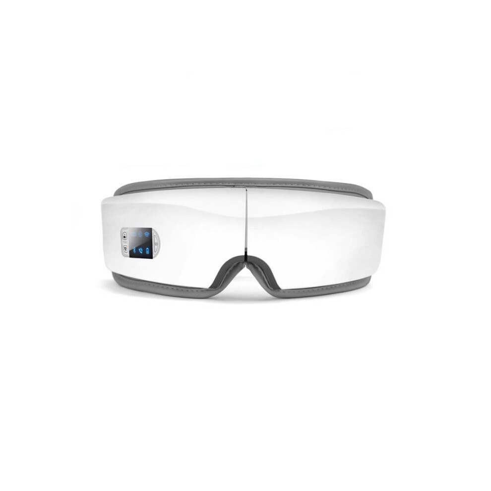 White Smart Eye Massager With 4D Airbag, Heat Compression And Vibration Massage, Unisex For Relaxation