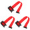 3Pcs Red Caution Belt Retractable Safety Barrier Plastic Cloth Design 1