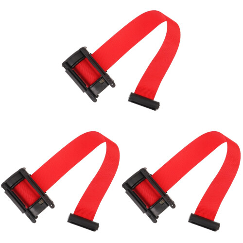 3Pcs Red Caution Belt Retractable Safety Barrier Plastic Cloth Design