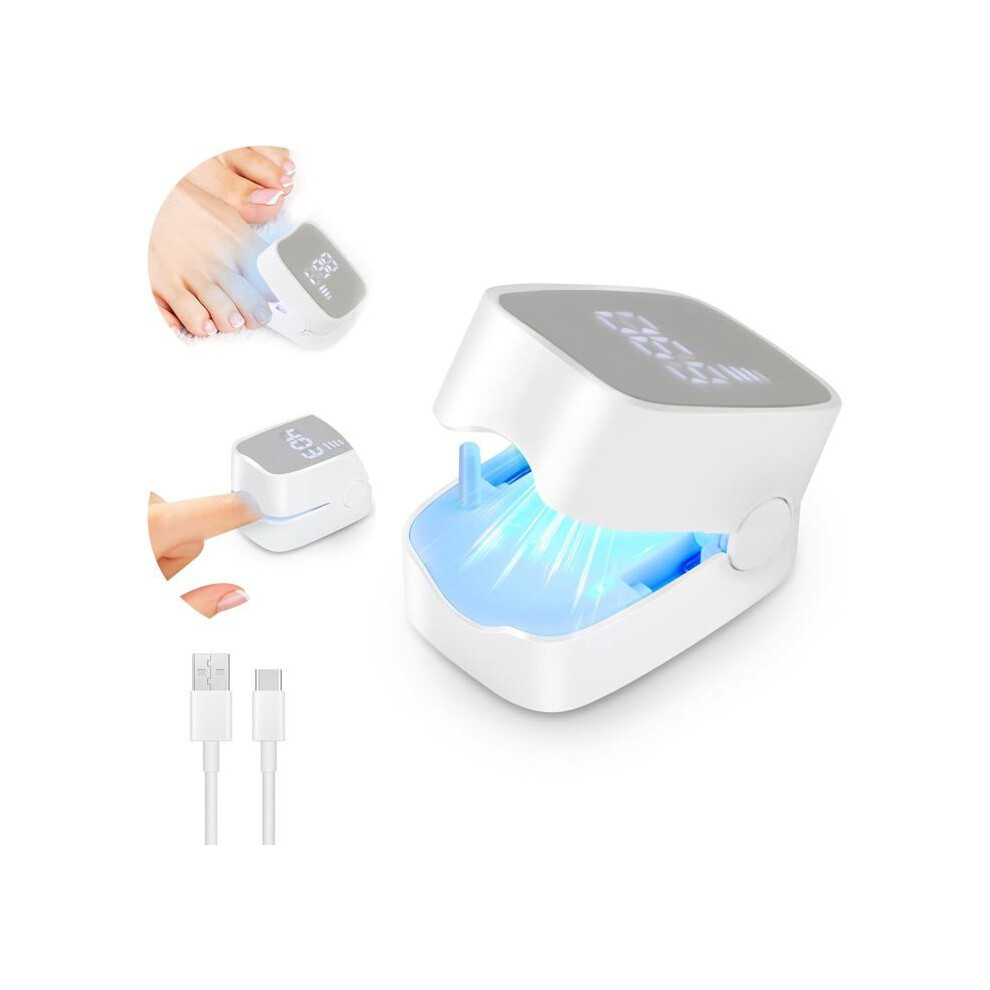 Nail Care Light Device, Rechargeable with Timer for Damaged Nails, Cleansing and Repair Treatment