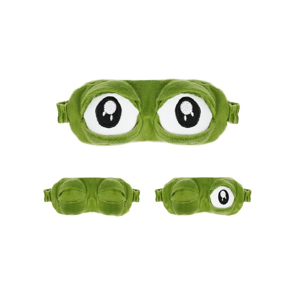 Cartoon Frog Sleep Mask 3D Eye Cover Soft Travel Blindfold for Sleeping at Home and on Trips