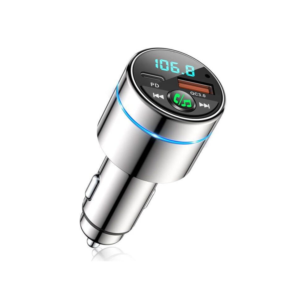 Bluetooth Fm Transmitter, Bluetooth 5.3, Pd 30W Type-C, Qc3.0 18W, All-Metal Car Charger 6083684373015