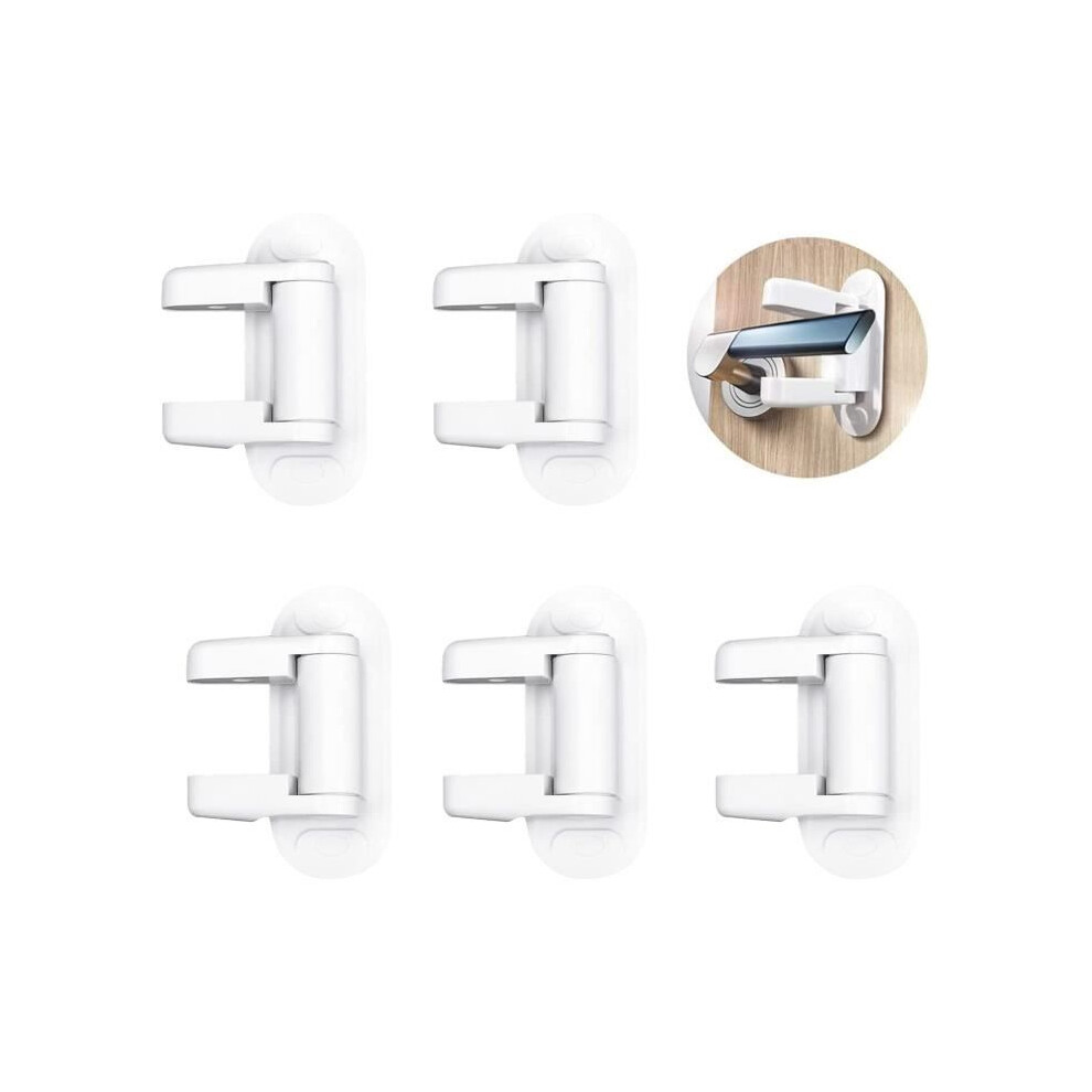 5Pcs Child Safety Door Lever Lock, Childproof Door And Window Security Locks For Home Safety 6083684373374