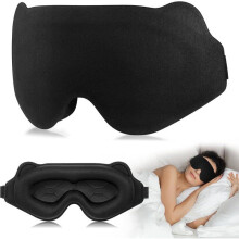 Maschera da notte uomo donna, copriocchi 3D per dormire, zero pressione sugli occhi, design ampio laterale, morbida, confortevole e regolabile