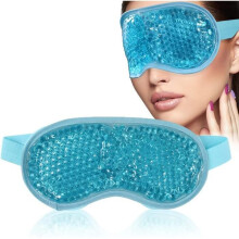 Maschera per gli occhi riutilizzabile in gel caldo o freddo, ipoallergenica, in PVC senza lattice, confortevole e delicata sulla pelle
