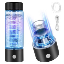 Hydrogen Water Bottle 4000 PPB 420ml Borosilicate Glass SPE Technology Portable for Daily Use
